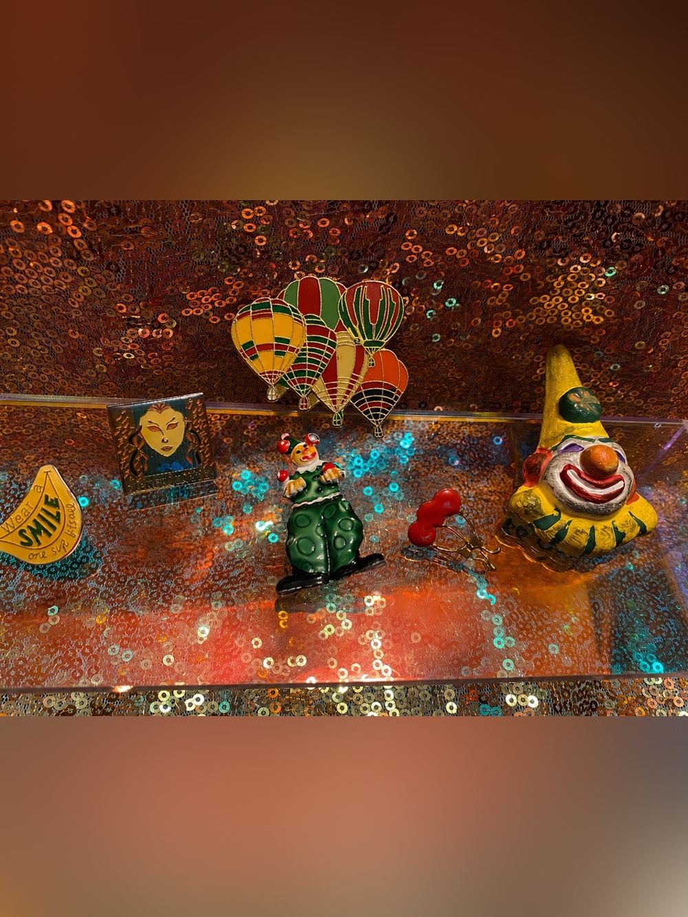 Curated Vintage Pin Collection-Laurel Burch French Quarter•Balloon Fiesta•Clown